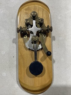 Western Electric Morse Code Telegraph Key Brass Base