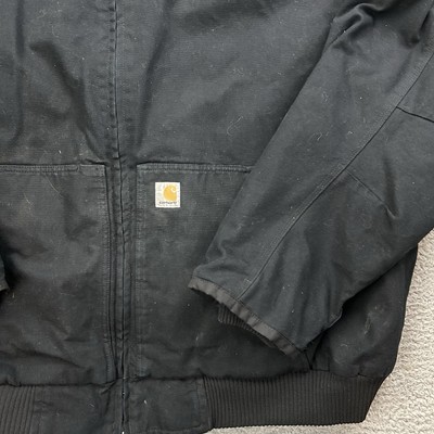 Carhartt J130-M Jacket Mens Size 5XL Loose Fit Black Hooded Zip | eBay