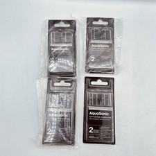 Lot Of 4 AquaSonic Activated Charcoal Replacement ToothBrush Heads 2 Pack
