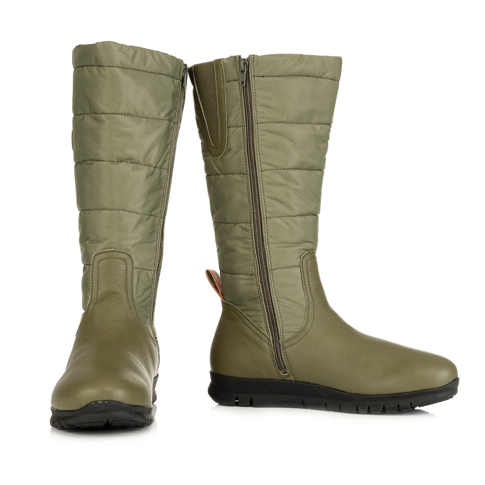 VITAFORM Damen-Stiefel Nappaleder Texmembran khaki Gr 36 , 37 , 40 , 43