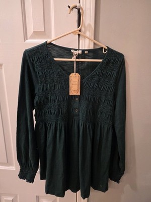 Fat Face Beth Tunic In Dark Green Color Women s Size Us 4 Boho CottageCore