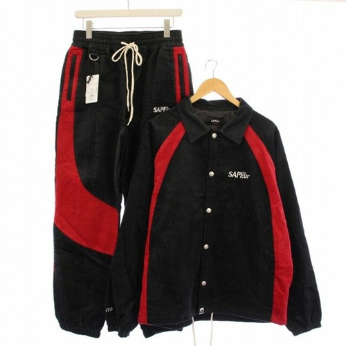 Supur SAPEur CORDUROY TRACK COACH VESTE PANTALON setup extérieur jogger élastique occasion 0