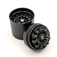 Zahnloser Grinder Black Leaf 5tlg. CNC 50mm Aluminium Flower Shredder mit Sieb