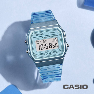 Casio F-91WS-2 Clear Digital Watch | Student Casual Jelly Band