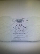Lion Brand Feels Like Bliss Yarn -- White -- NIP