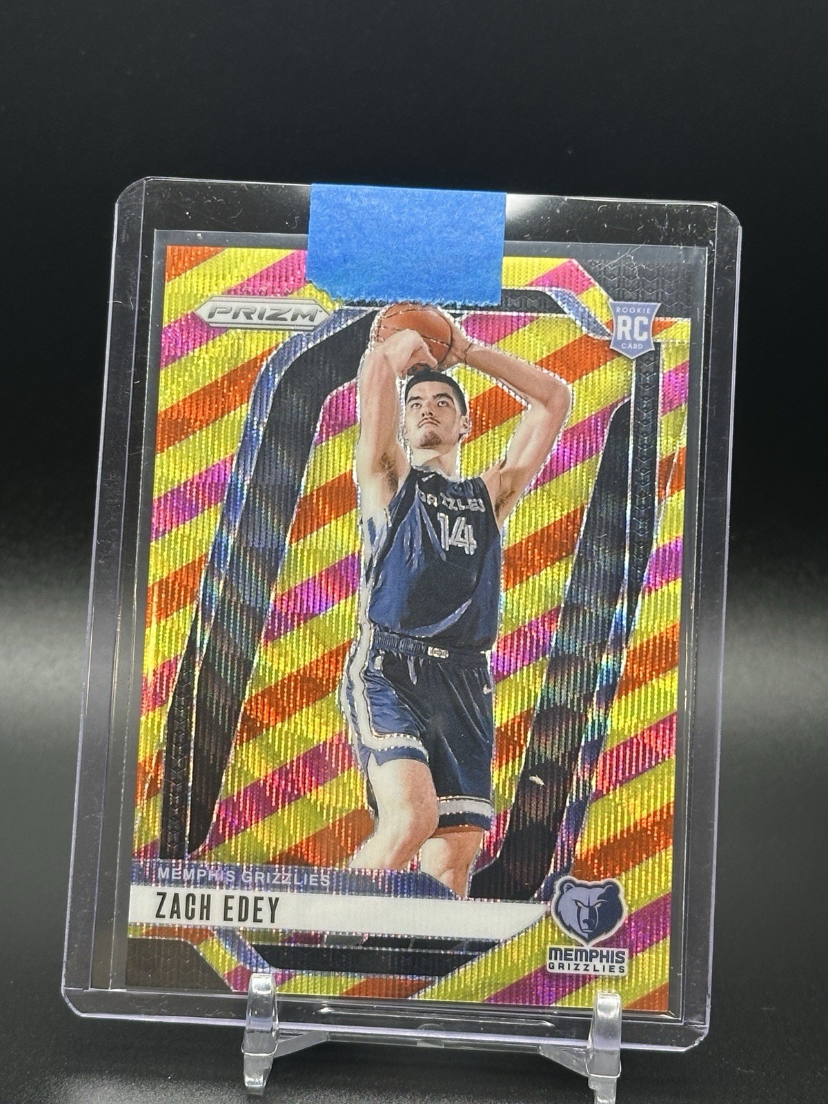 Zach Edey 2024-25 Panini Prizm Prizms Multi Wave #249 (RC) Grizzlies!/88