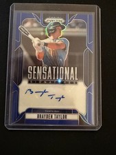 Brayden Taylor 2025 Prizm Sensational Signatures Blue #14/49 - Tampa Bay Rays