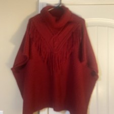 Coco+Carmen Sweater One Size Fit  All  Maroon Color 100 % Acrylic
