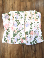 Zara Women's Floral Corset Top Size S Never Worn In Beautiful Condition