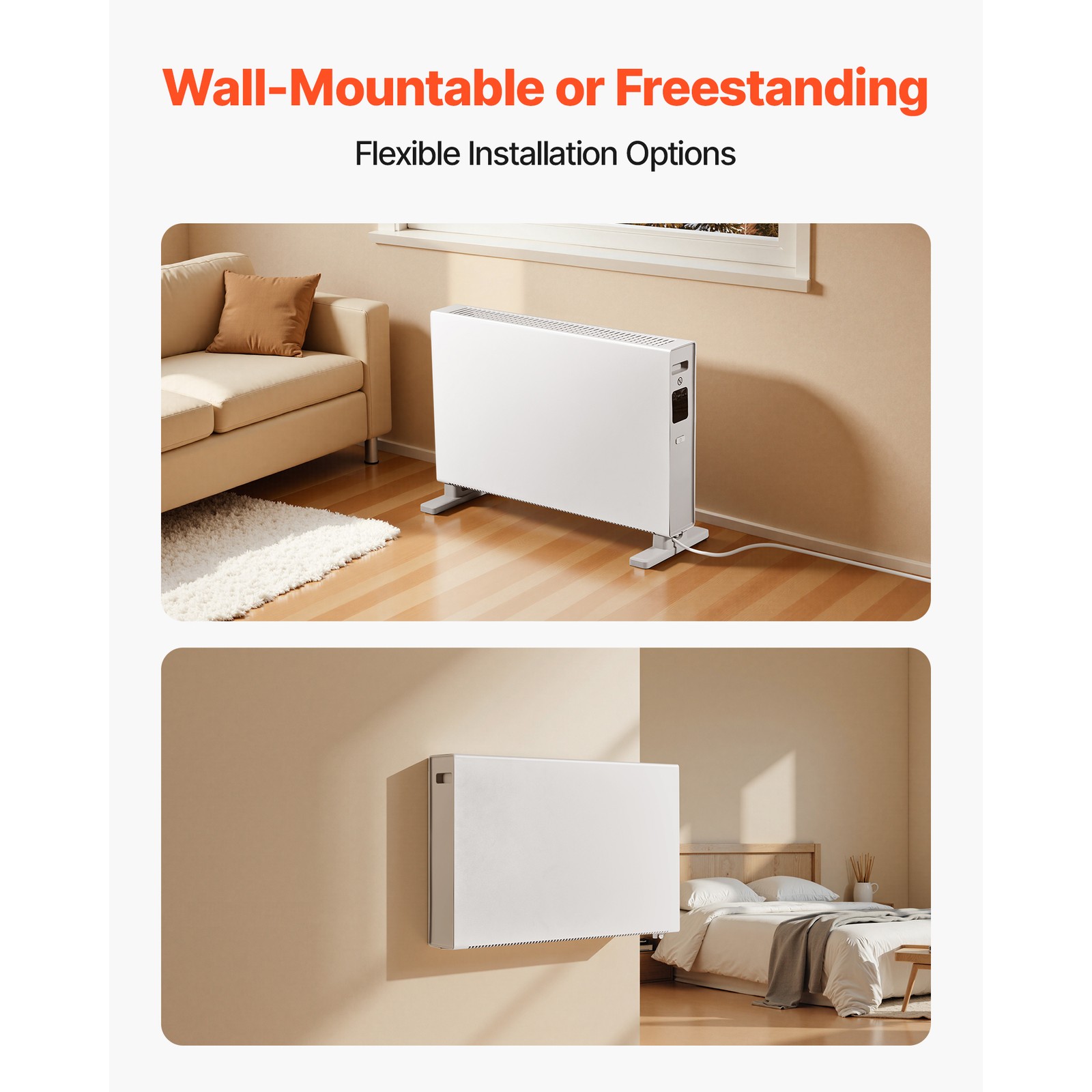 Uimoso 1500W Electric Convection Heater with Remote and Touch Controls