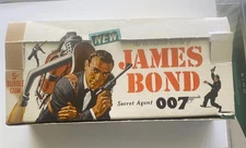 RARE JAMES BOND THUNDERBALL SEAN CONNERY LOT - EMPTY WAX BOX AND PINS! FREE SHIP