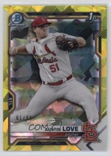 2021 Bowman Chrome Draft Sapphire Edition Yellow 61/99 Austin Love #BDC-164 1ki5