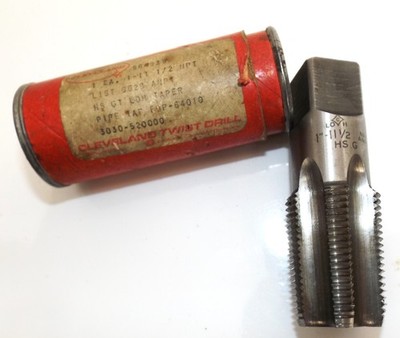 Cleveland Twist Drill 1-11 1/2 NPT 5FL HS Cut Thread Taper Pipe Tap