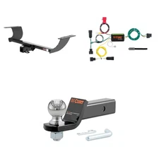 CURT Tow Package Trailer Hitch, Wiring, #45041 Ball Mount, Pin & Clip - 13093