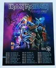 Bruce Dickinson SIGNED Iron Maiden 11x14 Tour Poster Photo EXACT PROOF JSA COA B