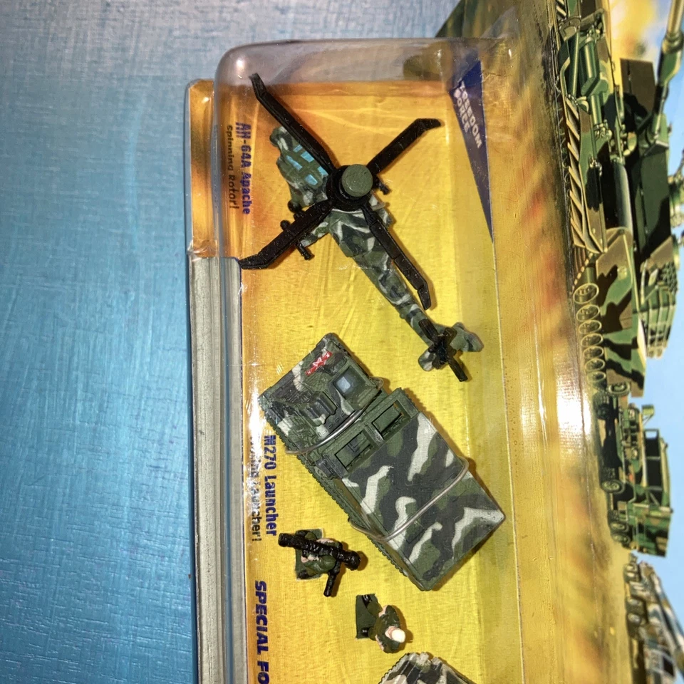 Micro Machines Military Operation Desert Defense #7 AH-64A Apache M270 M1A1 Tank - Image 3 of 4