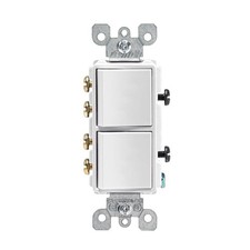 Leviton Decora 15A 3-Way Rocker Switch White