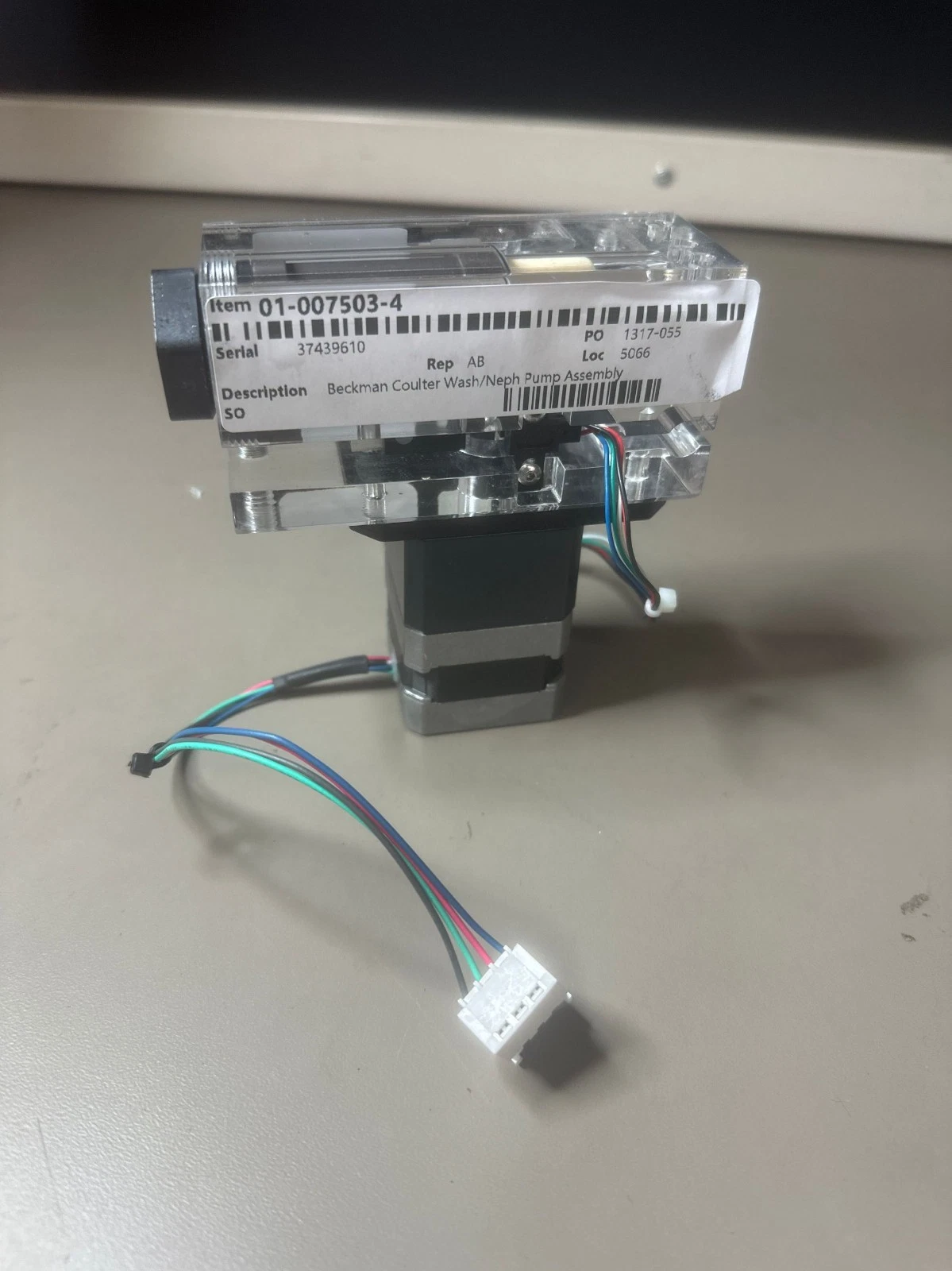Beckman Coulter IMMAGE 800 Wash Neph Pump Assembly Part 01-007503-4