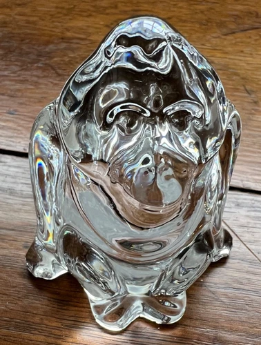 Steuben Gorilla Art Glass Paperweight Hand Cooler 2.75" Signed & Label