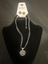 Fashion Jewelry Necklace  Earring set, Women gift, silver, party, western,