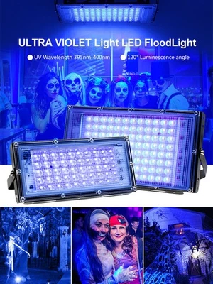 UV LED Schwarzlicht Strahler Fluter Scheinwerfer Lampe Bühnenlicht XMAS Party U - Bild 1 von 4