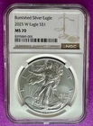 2025 W $1 Burnished  American Silver Eagle ASE NGC MS70 (005)