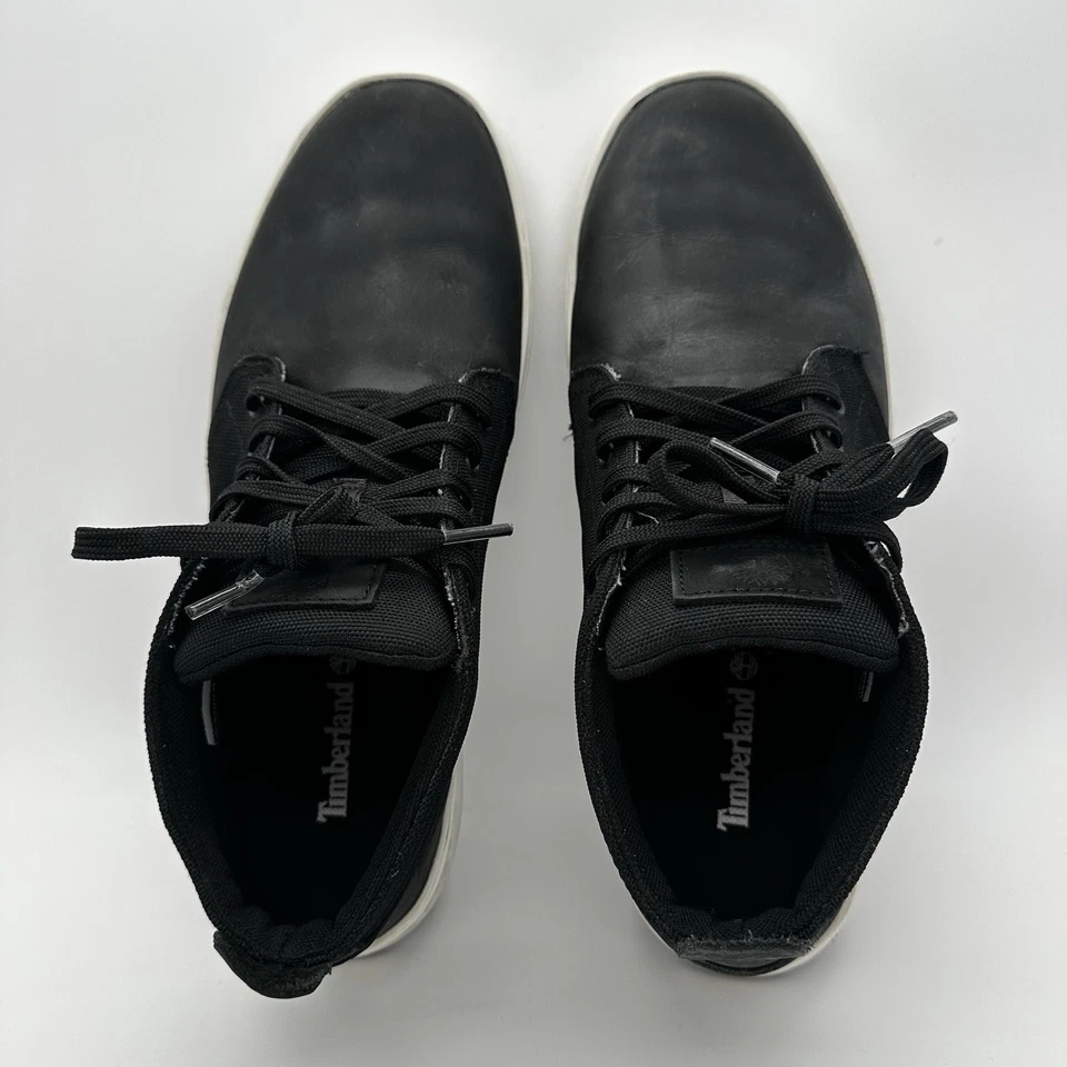 Timberland Hombres Zapatos Medianos Chukka de Lona con Cordones A1015 en Negro EE. UU. Talla 11.5 Foto 4 de 4