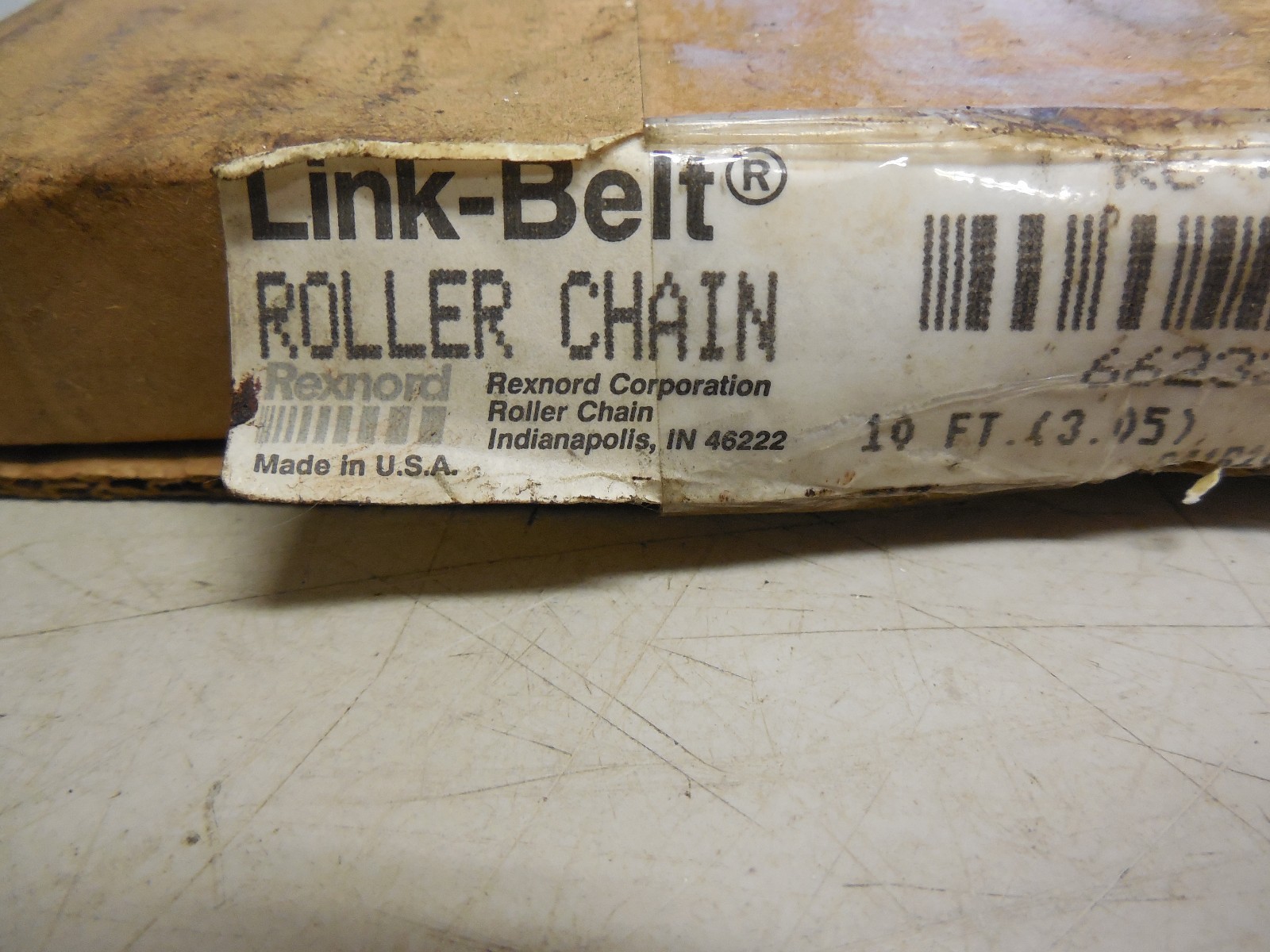 LINK BELT ROLLER CHAIN RC 41 RC41 RIVETED 10' FT. LENGTH 240 PITCHES