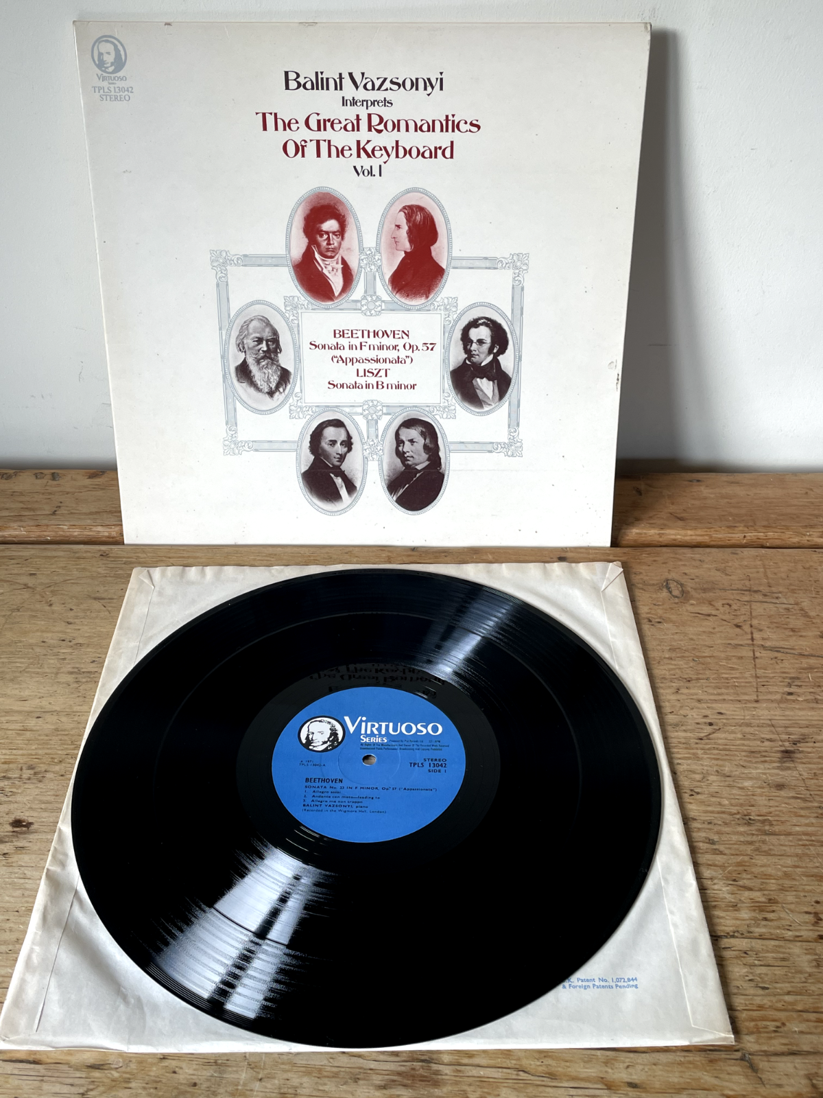 VINTAGE VINYL RECORDS LP BALINT VAZSONYI THE GREAT ROMANTICS OF THE KEYBOARD-image