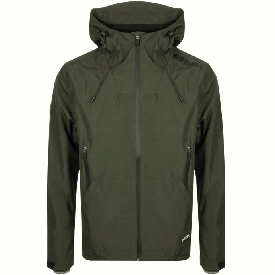 Superdry jacket men's size XXL hooded khaki windcheater - Image 2 of 4