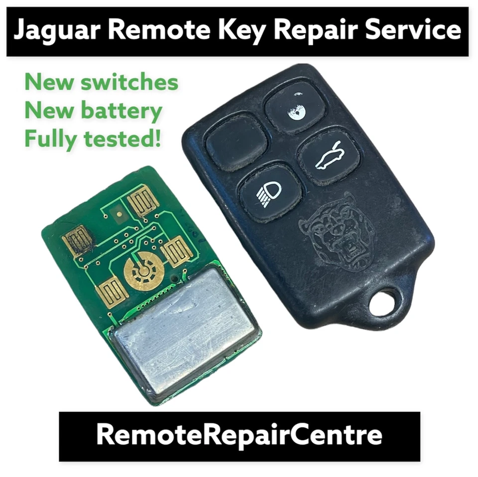 Repair Service JAGUAR XK8 XJ8 X308 XJR XKR 4 Button Remote Key Fob