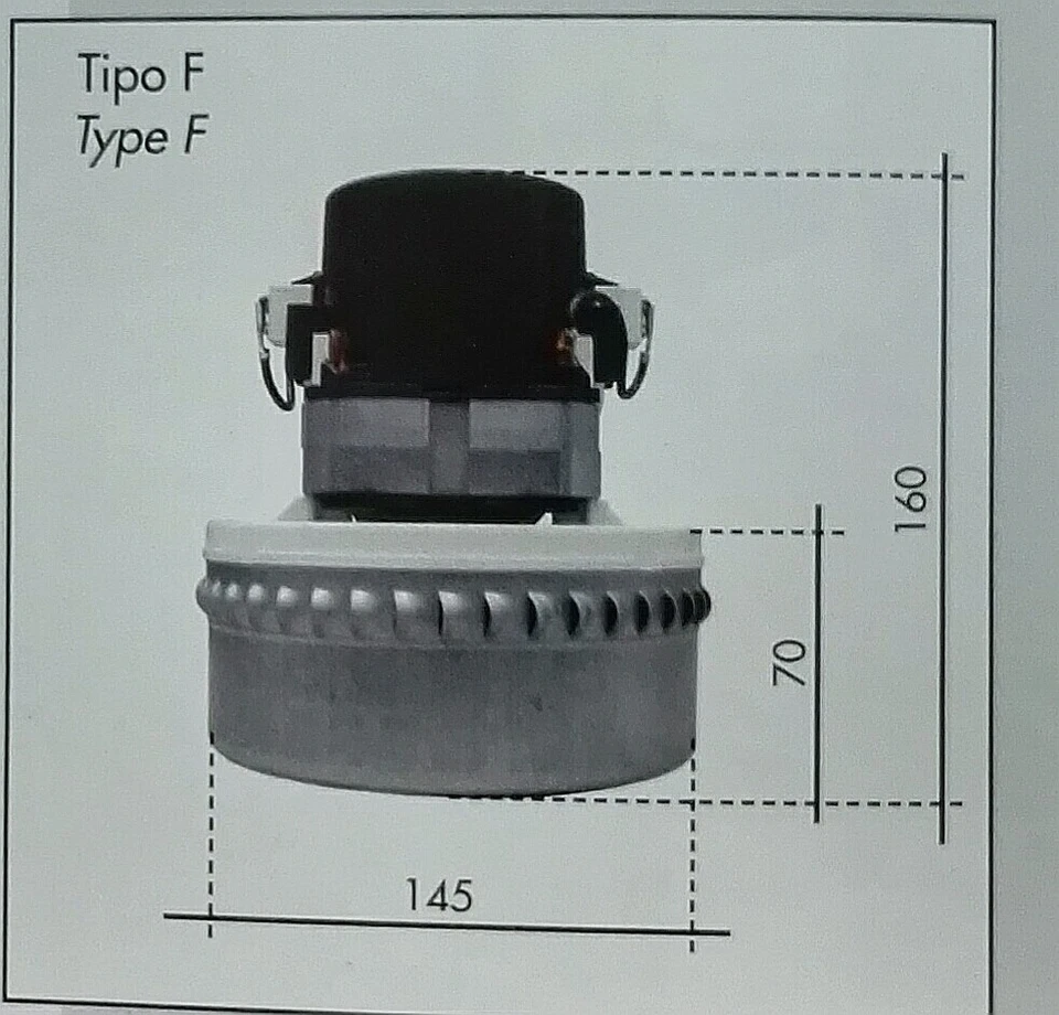 MOTORE BISTADIO PER ASPIRAPOLVERE ASPIRALIQUIDI LAVOR COD. 3.755.0069