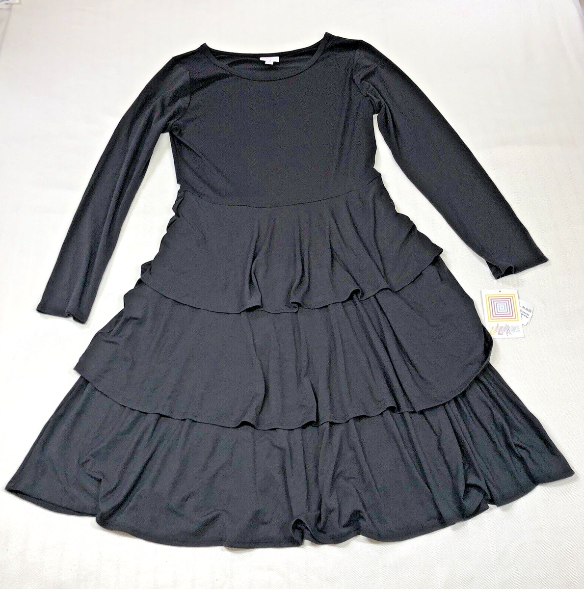 Long Sleeve Lularoe Dresses Xl LuLaRoe Womens Dress Georgia Black