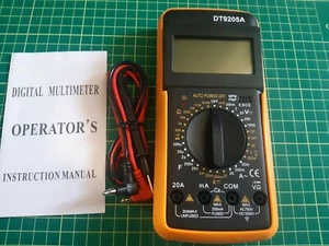 DT-9205A AC/DC Testeur de résistance à l'amimètre numérique multimètre