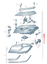 VW ARTEON 3H Front Left Headlight RHD 3G8941773A NEW GENUINE