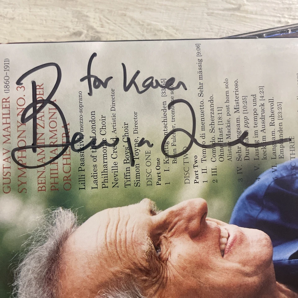 Rare AUTOGRAPHED Benjamin Zander Mahler Symphony No. 3 Triple CD Box Telarc 2004 Foto 2 de 4