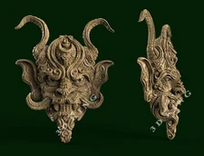 STL 3D Model THE MASK DEVIL for CNC ROUTER 3D Printer Engraver Carving Aspire
