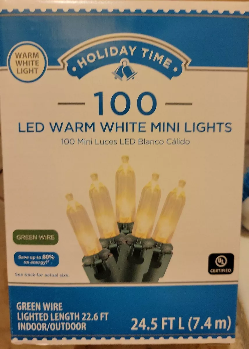 Holiday time warm white led mini lights deals