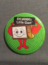 1960’s-70’s Sylvania’s “Little Giant” Television Promo Button Pinback Free Ship