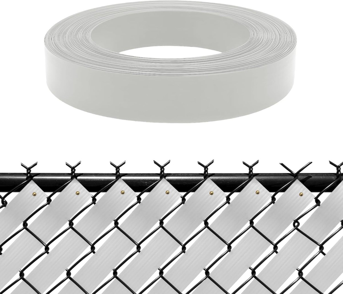 White View Blocking Privacy Tape Weave for Chain Link Fence 75m 
