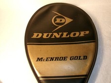Vintage Dunlop John McEnroe Gold Tennis Racquet Racket w. Cover L4 L4 1/2"