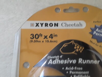 NEW Xyron Cheetah 30' X 4” Wide Adhesive Runner Acid Free