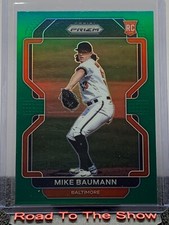 2022 Panini Prizm Mike Baumann Green Rookie #71 Baltimore Orioles