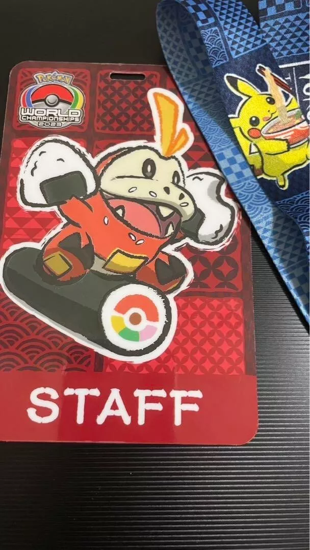 Pokemon World Championships 2023 Yokohama Staff Badge & Strap Set WCS Rare