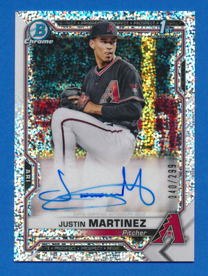 2021 Bowman Chrome 1st SPECKLE REFRACTOR #CPA-JM Justin Martinez RC AUTO 40/299