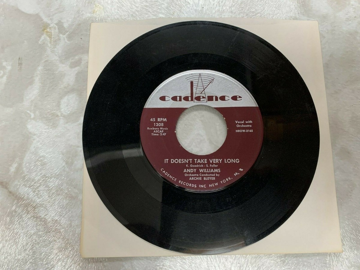 アンディ・ウィリアムス・デラックス　レコード アンディ・ウィリアムス ミニデラックス レコード（4曲入り