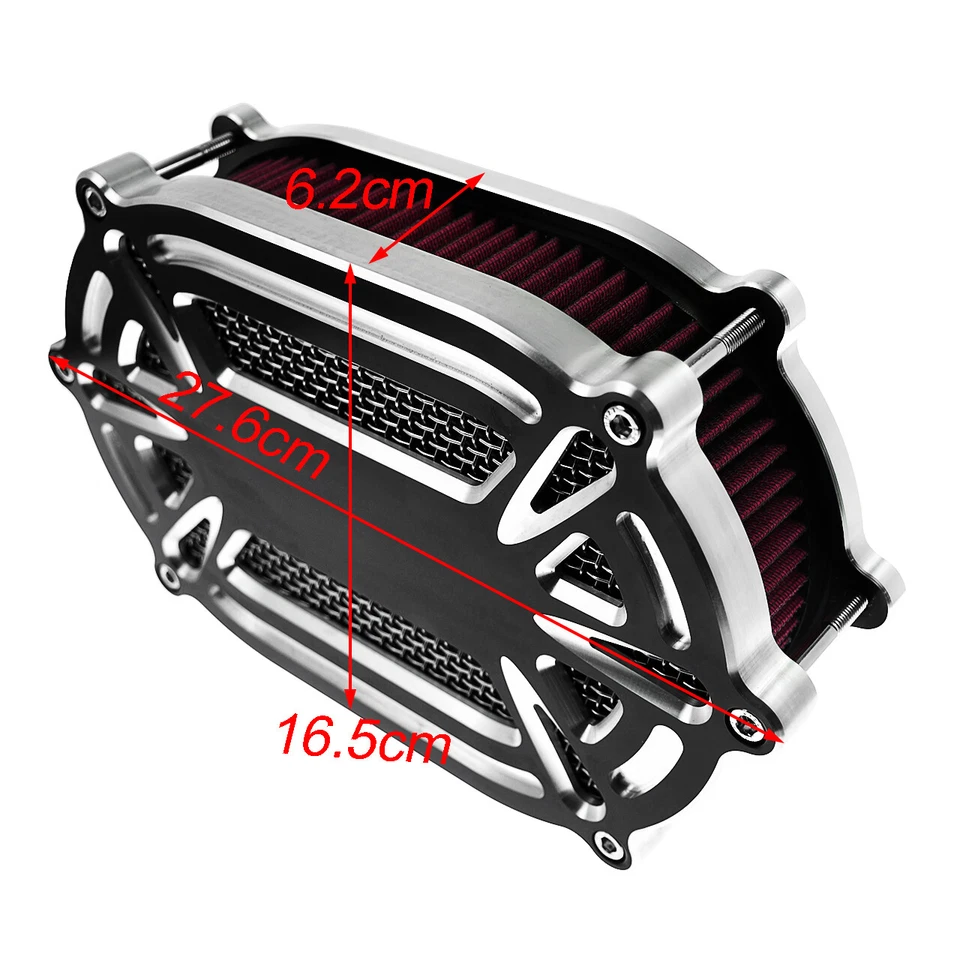 Rectangle Stage One Air Filter Air Cleaner Red Fit For Harley Sportster XL 04-22 - Image 2 of 4