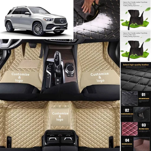 For Mercedes Benz GLE AMG Car Floor Mats All Weather Custom Waterproof Carpets - Imagen 19 de 35