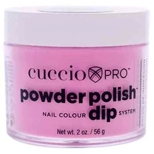 Cuccio Pro Powder Polish Nail Colour Nail Powder - Bubble Gum Pink, 1.6 oz