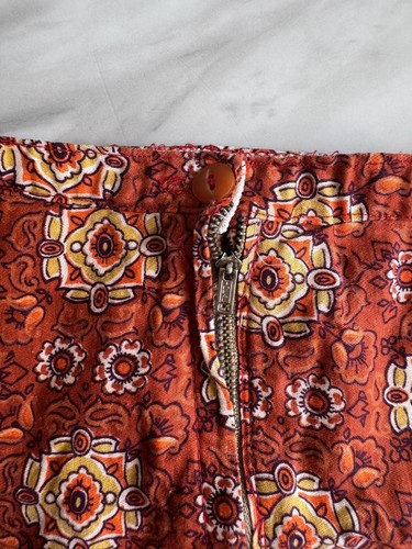 Juego de 2 Top y Falda Floral Marrón Naranja Años 70 HECHOS A MANO 2X/3X Cottage Boho - Imagen 4 de 12